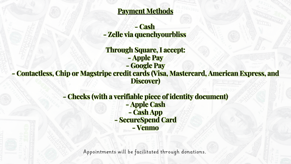 payments accepted
